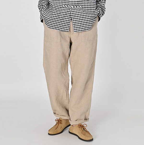 Linen Cloth 908 Baker Pants Male Model