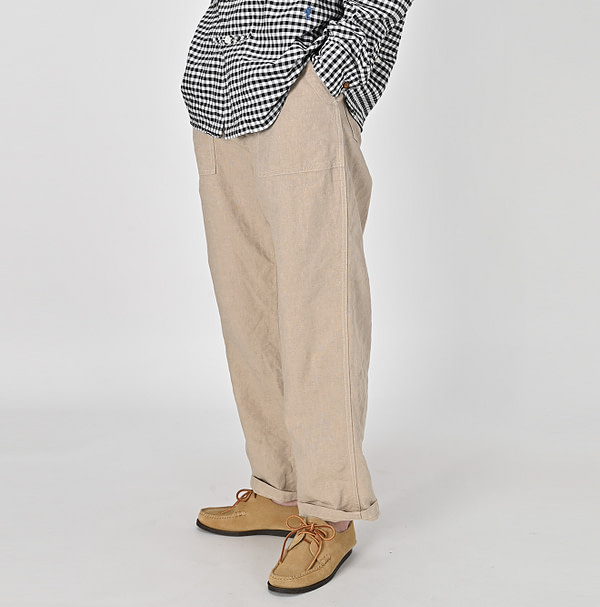 Linen Cloth 908 Baker Pants Male Model