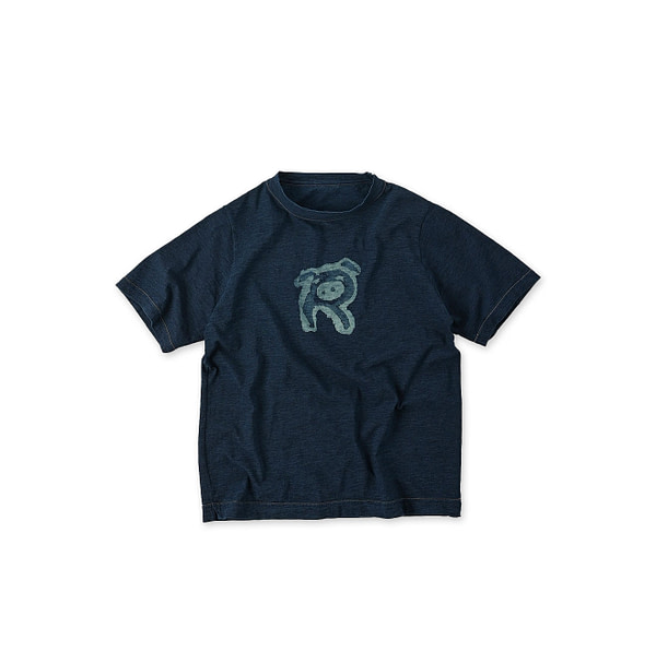 Indigo R Piggy Print 908 T-shirt Nou Indigo Nou