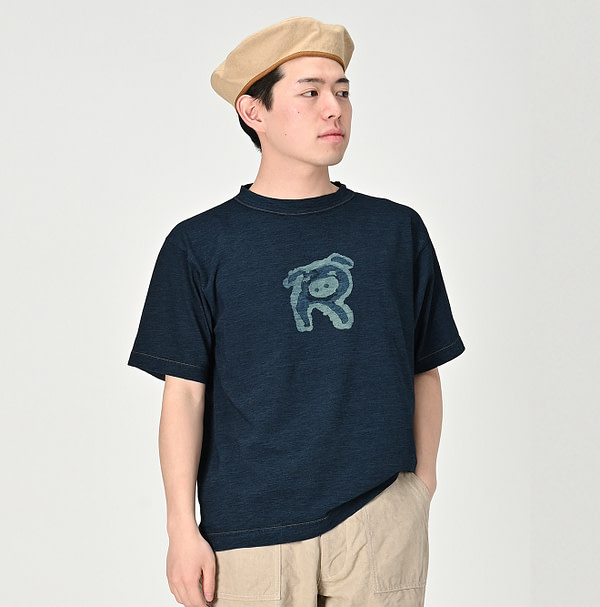 Indigo R Piggy Print 908 T-shirt Nou Male Model