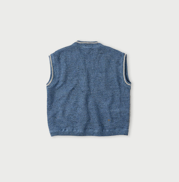 Linen Herringbone 908 Vest Back