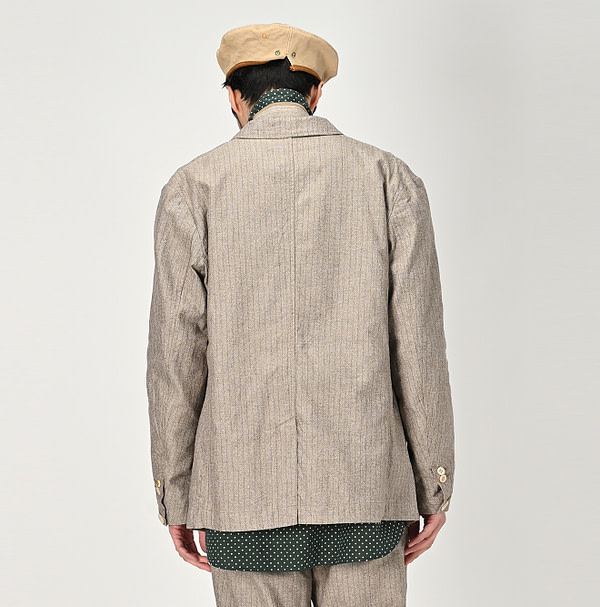 Yorimoku Cotton Tweed Blazer Male Model