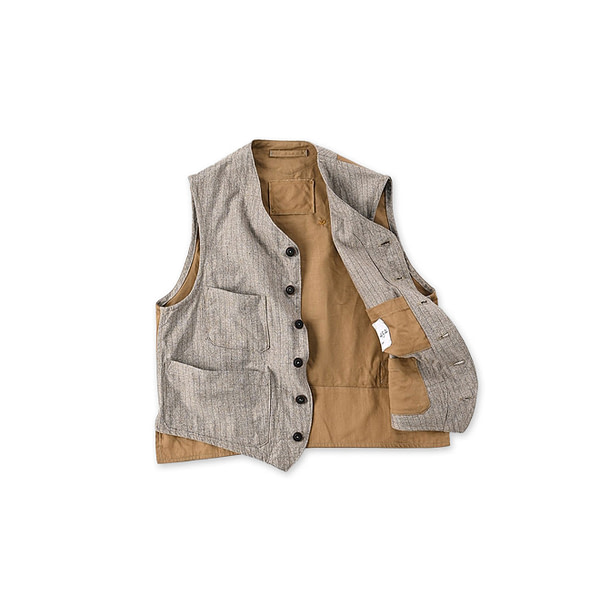 Yorimoku Cotton Tweed 908 Vest Stripe