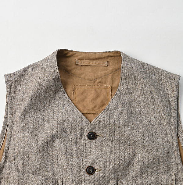 Yorimoku Cotton Tweed 908 Vest Detail