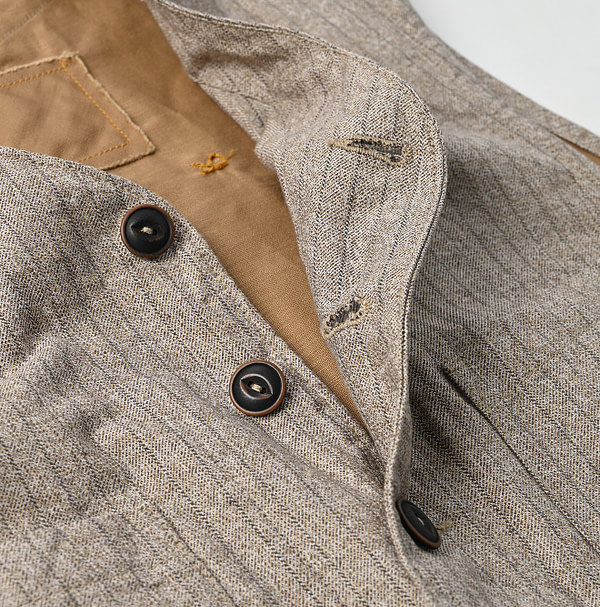 Yorimoku Cotton Tweed 908 Vest Detail