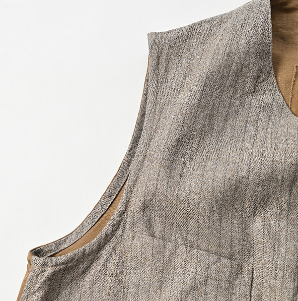 Yorimoku Cotton Tweed 908 Vest Detail