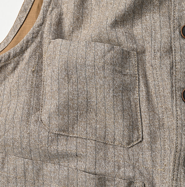 Yorimoku Cotton Tweed 908 Vest Detail