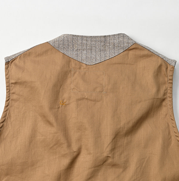 Yorimoku Cotton Tweed 908 Vest Detail