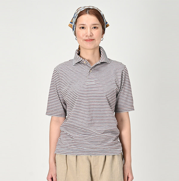 Ivy Border Tenjiku 908 Loafer Polo Shirt Female Model