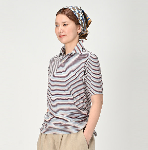 Ivy Border Tenjiku 908 Loafer Polo Shirt Female Model