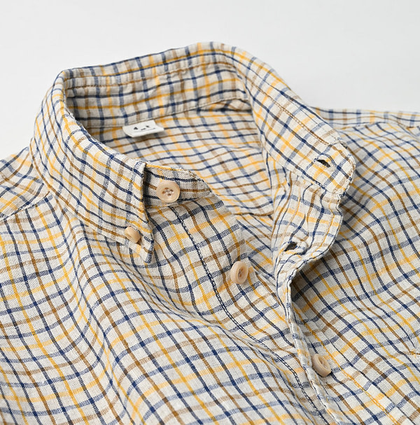 Indian Linen 908 Loafer Button Down Shirt Detail