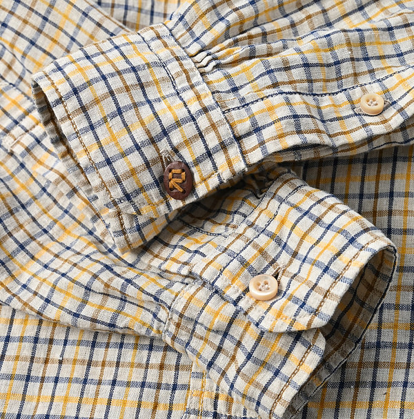 Indian Linen 908 Loafer Button Down Shirt Detail