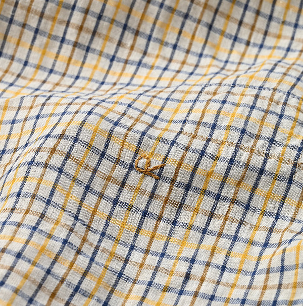 Indian Linen 908 Loafer Button Down Shirt Detail