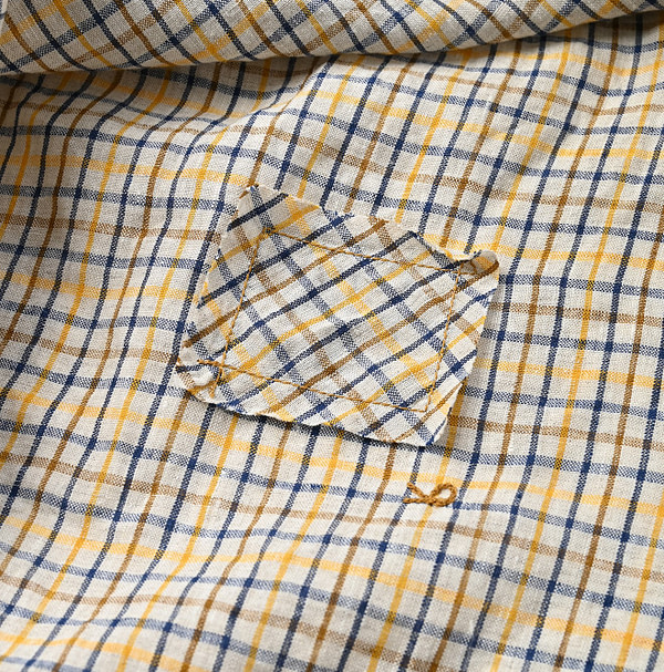 Indian Linen 908 Loafer Button Down Shirt Detail