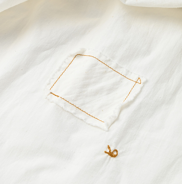 Khadi OX 908 Grandpa Pull Shirt Detail