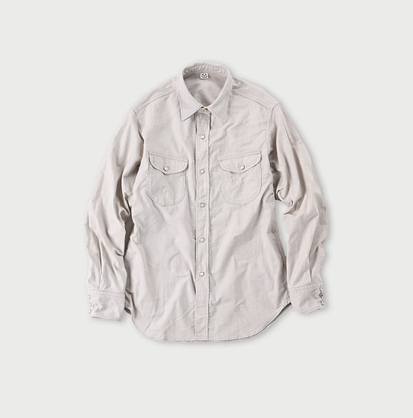 504 OX 908 Eastern Shirt Beige Chambray