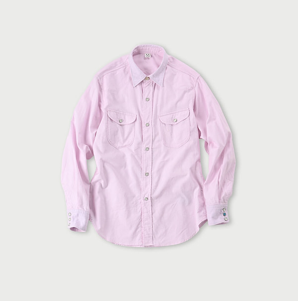 504 OX 908 Eastern Shirt Pink Chambray