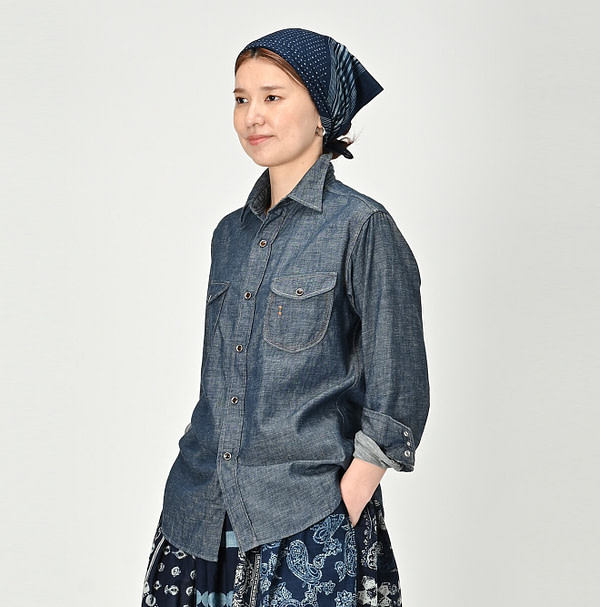 Dungaree Denim 908 Eastern Shirt Nou Female Model