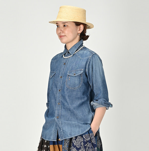 Dungaree Denim 908 Eastern Shirt Jyu Female Model