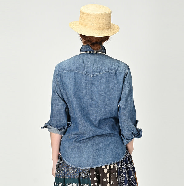 Dungaree Denim 908 Eastern Shirt Jyu Female Model