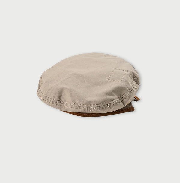 Cotton Nylon Cook Weather Beret Beige