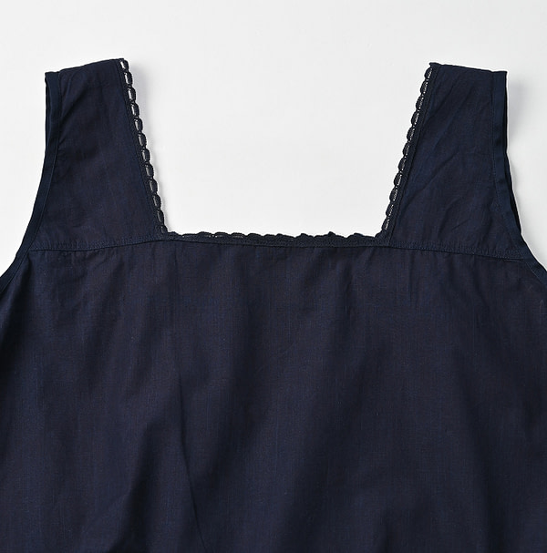 Indigo Batiste Cutwork Camisole Detail