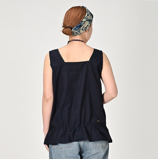 Indigo Batiste Cutwork Camisole Female Model