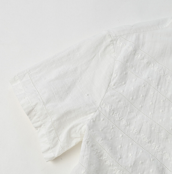 Indian Khadi Lace Square Blouse Detail