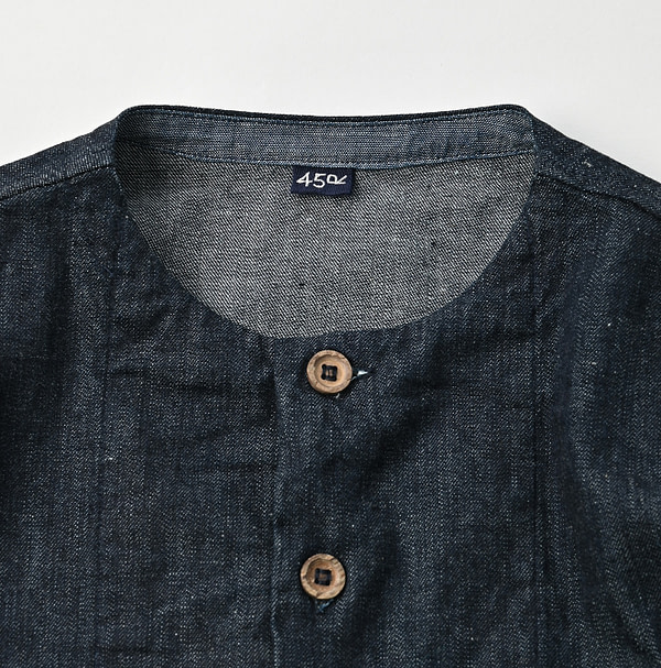 Mugihiko Denim Lehua Blouse Nou Detail