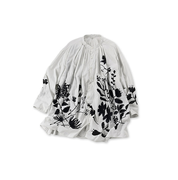 Sumie Flower Print Blouse Off White