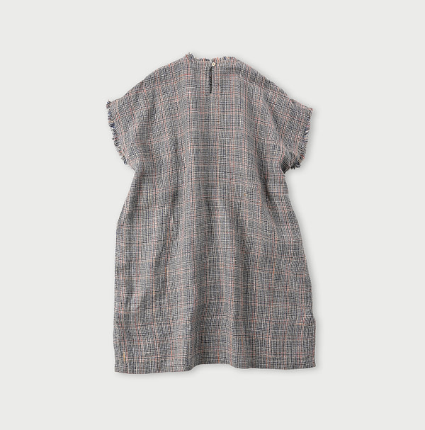 Linen Tweed Sleeveless Uma Dress Back