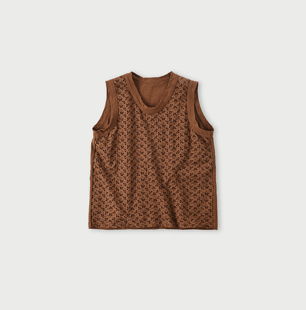 Cutwork x Tenjiku Camisole Brown