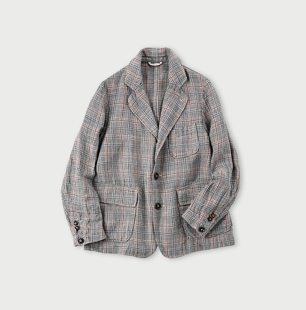 Linen Tweed 908 Blazer Tricolor Glen Check