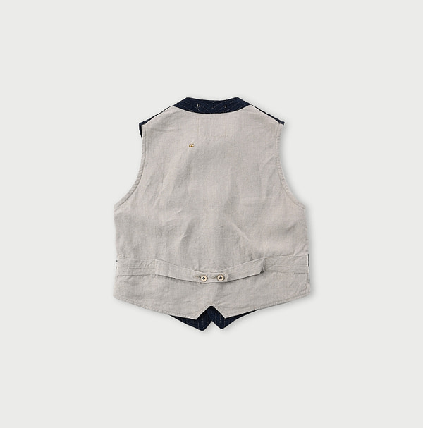 Linen Tweed 908 Vest Back