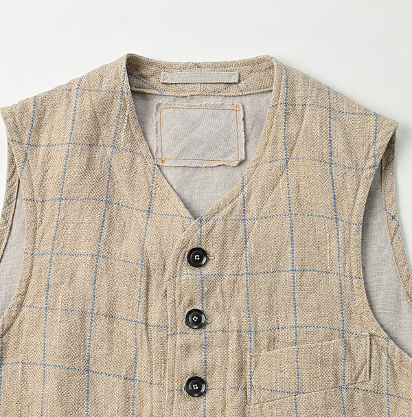 Linen Tweed 908 Vest Detail