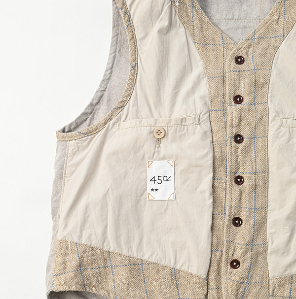 Linen Tweed 908 Vest Detail