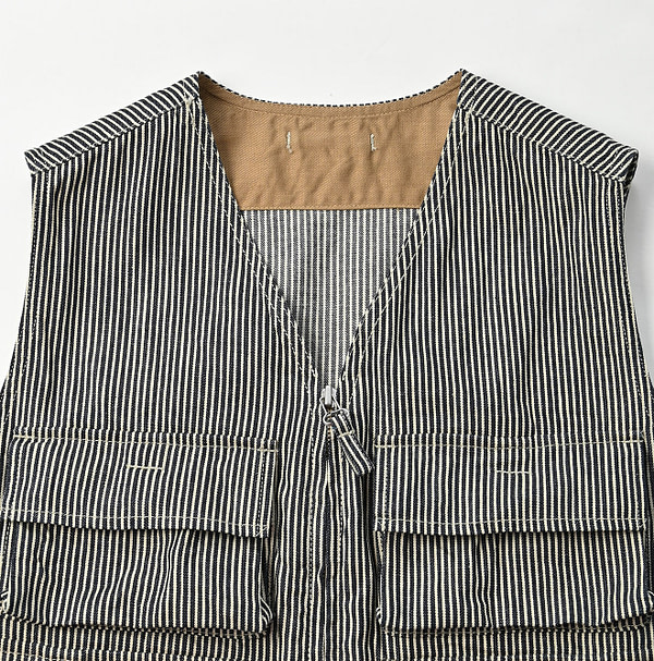 Mon Petite Denim 908 Fisherman Vest Detail