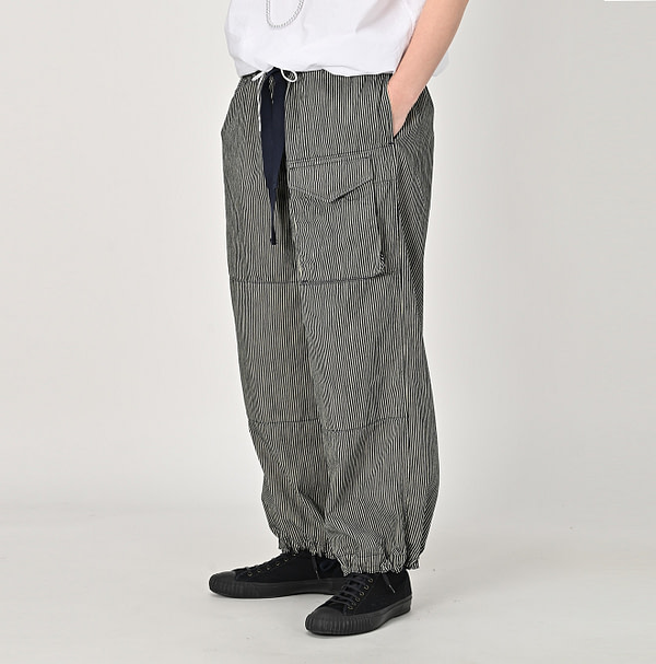 Mugihiko Denim 908 Tent Pants Female Model