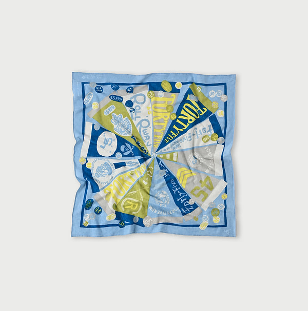 Tenjiku Bull Flag Bandana Blue