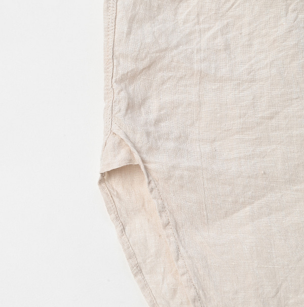 Indian Linen Chambray 908 Grandpa Pull Shirt Detail