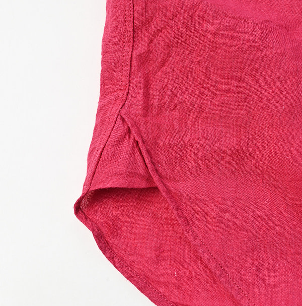 Indian Linen Chambray 908 Petite Collar Ocean Shirt Detail