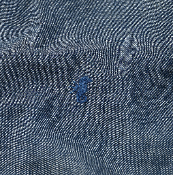 Indigo Dungaree Denim 908 Ocean Button Down Shirt Nou Detail