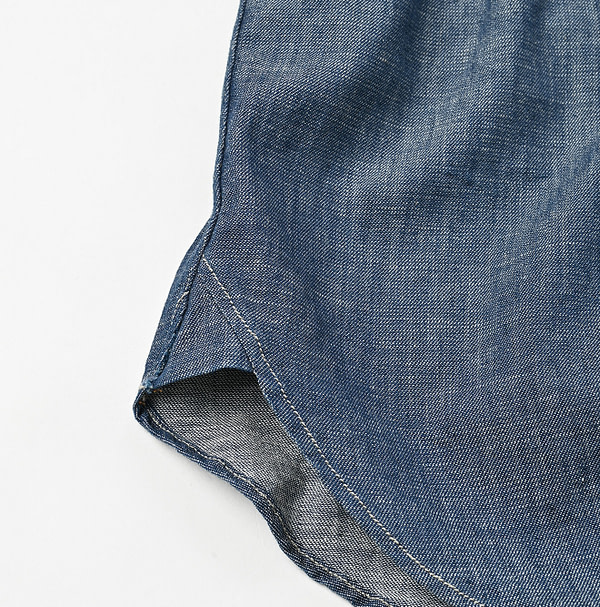 Indigo Dungaree Denim 908 Ocean Button Down Shirt Nou Detail