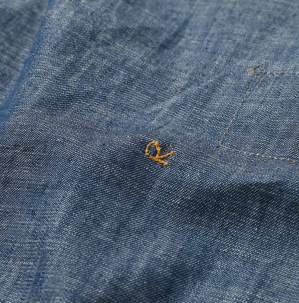 Indigo Dungaree Denim 908 Ocean Button Down Shirt Nou Detail