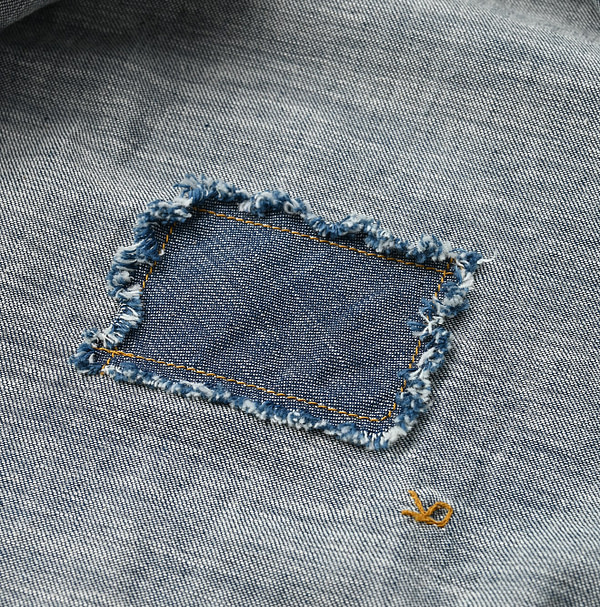 Indigo Dungaree Denim 908 Ocean Button Down Shirt Nou Detail