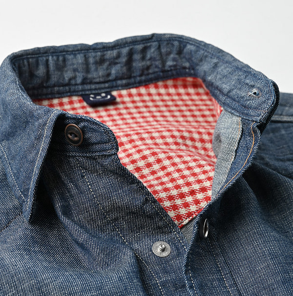 Indigo Dungaree Denim 908 Eastern Shirt Nou Detail