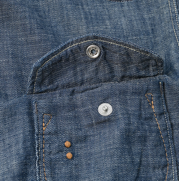 Indigo Dungaree Denim 908 Eastern Shirt Nou Detail