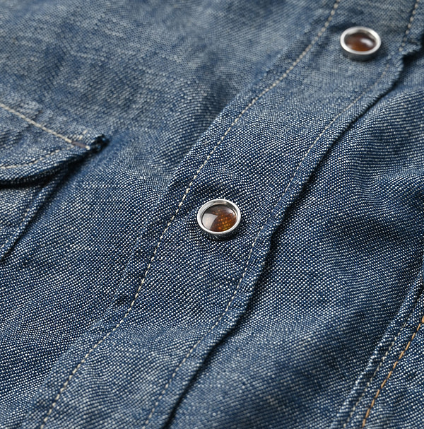 Indigo Dungaree Denim 908 Eastern Shirt Nou Detail