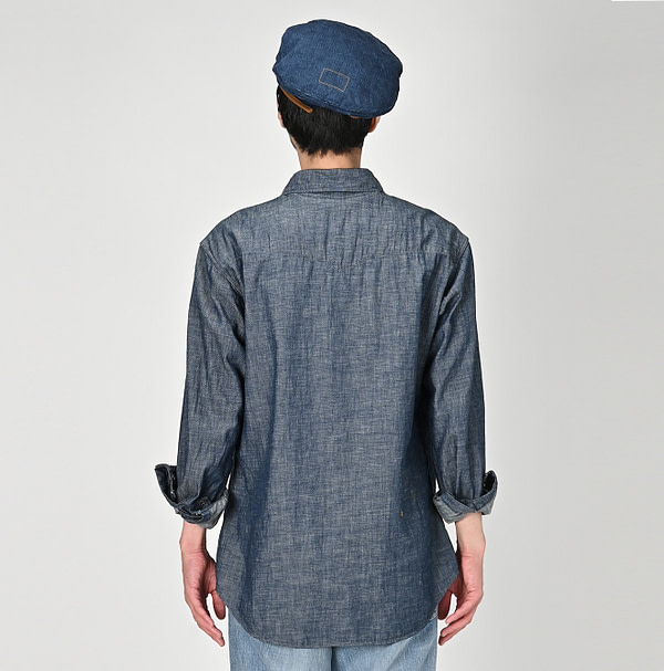 Indigo Dungaree Denim 908 Eastern Shirt Nou Male Model