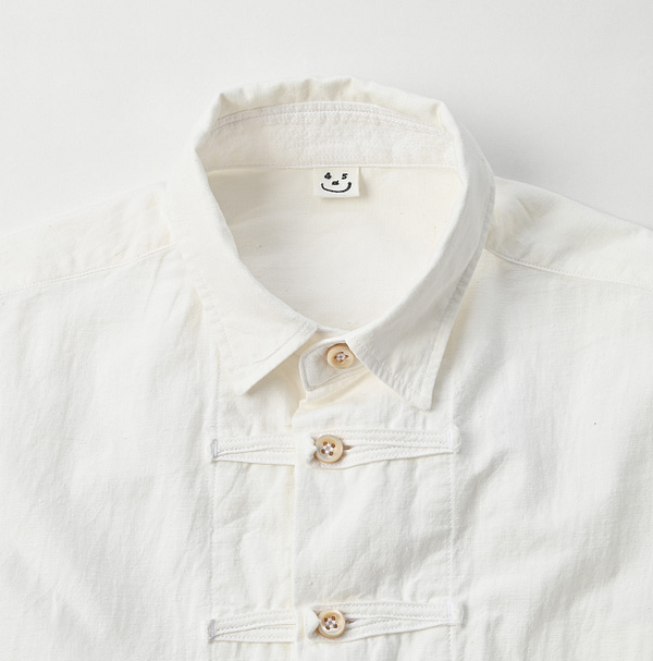 Indian Khadi 908 OX 8-knot Shirt Detail